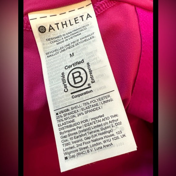 NWT Athleta Seychelles Magenta Pink One Piece Swimsuit Size Medium - Picture 12 of 15